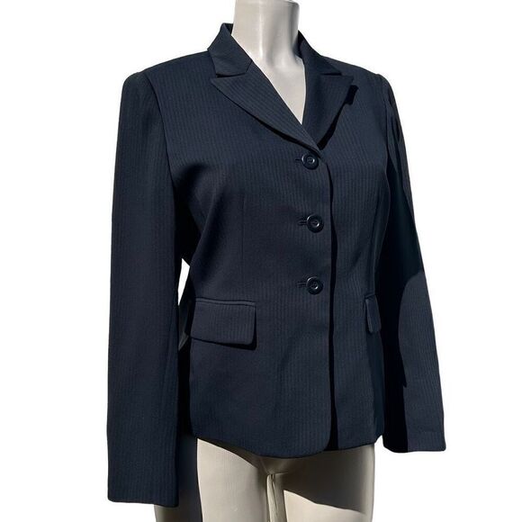 Le Suit Size 8 Petite Black Blazer Classic Professional Jacket - Picture 3 of 10
